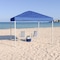 Flash Furniture 10'x10' Blue Pop Up Event Straight Leg Canopy Tent JJ-GZ1010-BL-GG - alternate 1